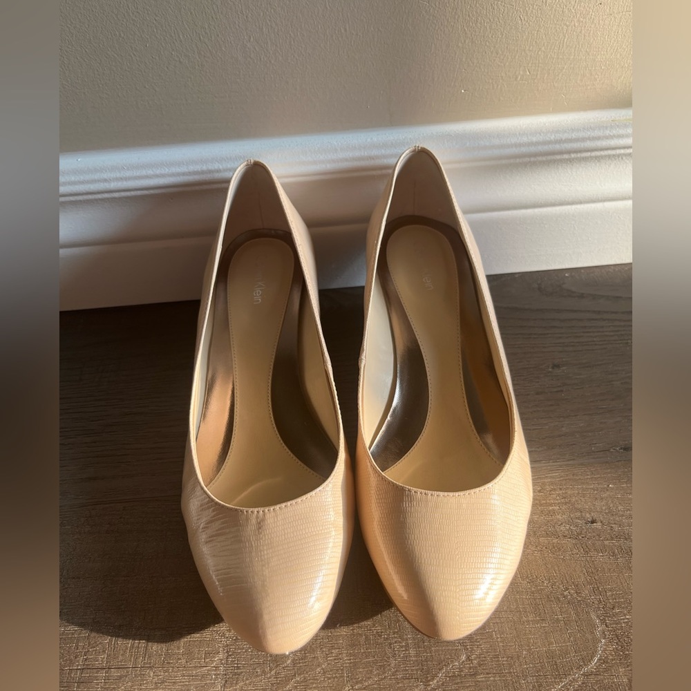 Beige Calvin Klein mini heels!